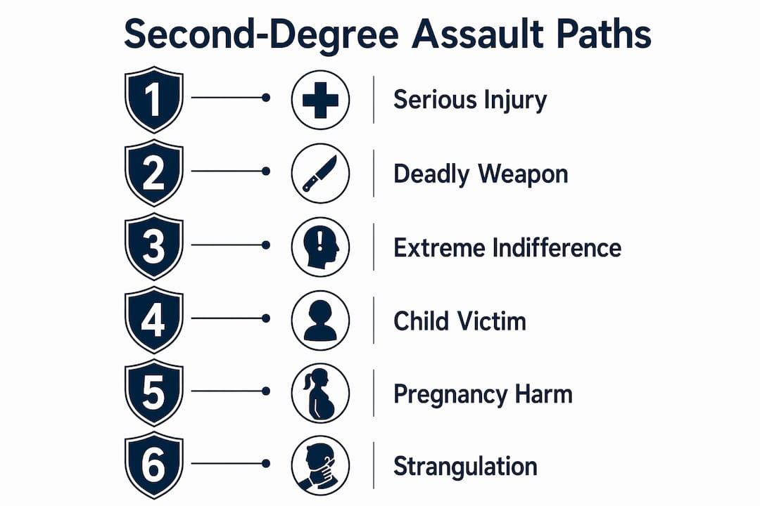 Infographic overview of NH second-degree assault criteria