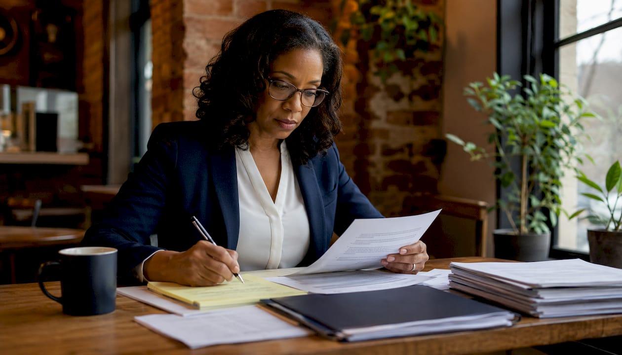 Granite Criminal Defense Legal Professional Reviewing Sentencing Documents