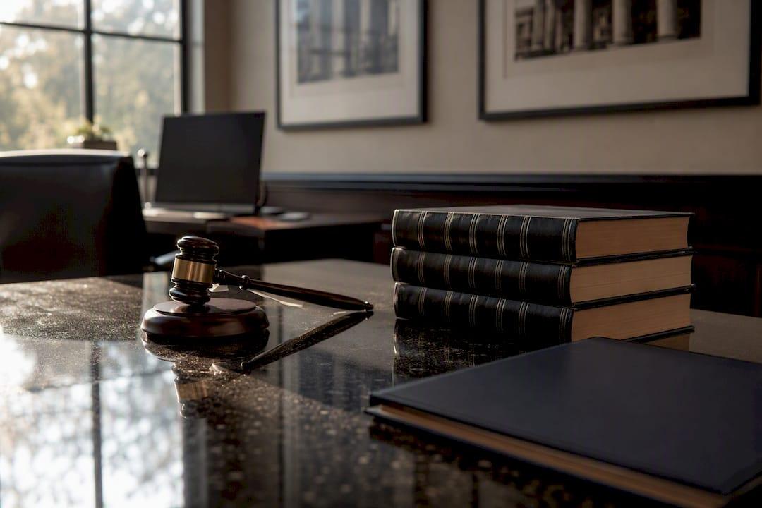 Granite Criminal Defense Scales Of Justice On Law Office Desk