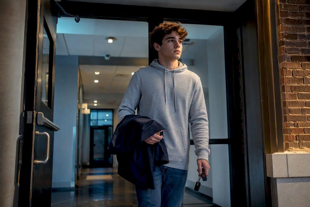 Granite Criminal Defense Student Leaving A Police Station After Arrest
