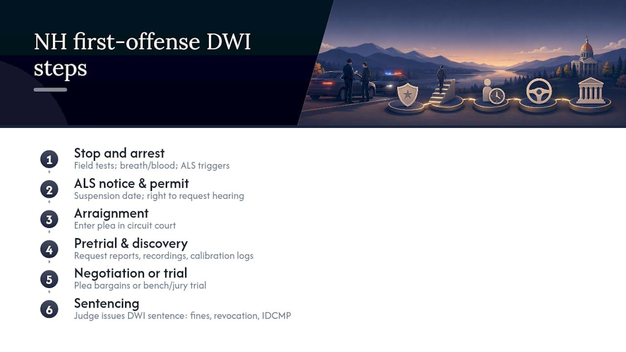 Six stages of a New Hampshire DWI case
